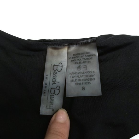 BEACH BUNNY | Black Lace Scrunch Butt Bikini Small - Picture 12 of 13